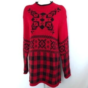Marsh Landing Red & Black Christmas Dress